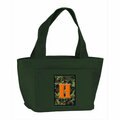 Beyondbasketball Monogram Letter H - Camo Green Insulated Cooler Lunch Bag BE2919740